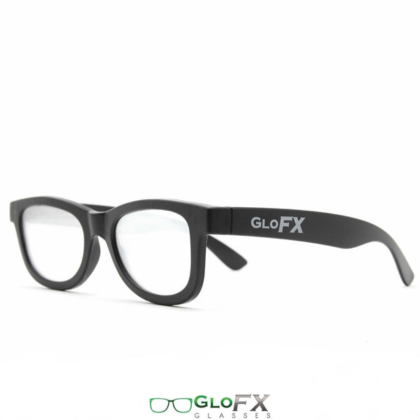 GloFX Standard Diffraction Glasses - Black - Clear - 5 Pack