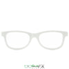 GloFX Standard Diffraction Glasses - White - Clear - 10 Pack
