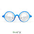 GloFX Kaleidoscope Glasses - Transparent Blue - Clear