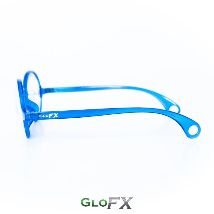 GloFX Kaleidoscope Glasses - Transparent Blue - Rainbow Fractal