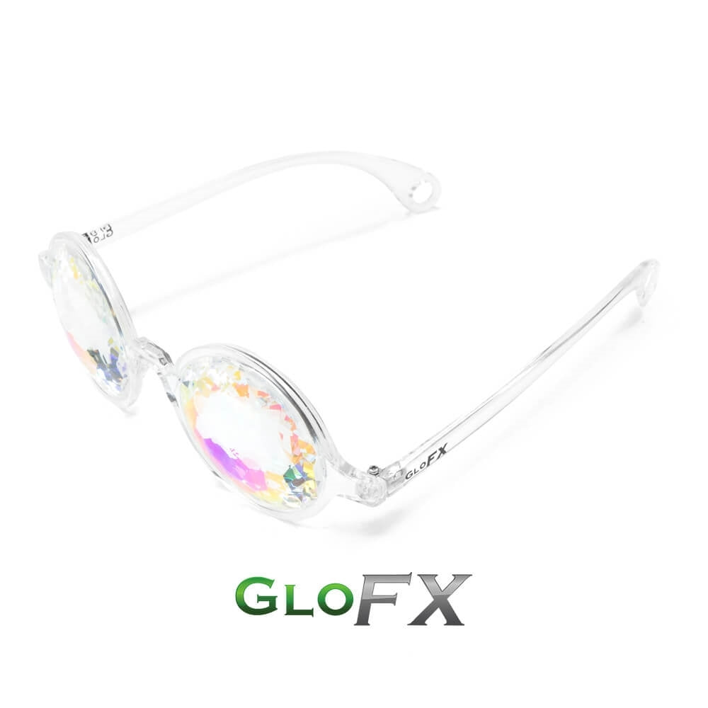 GloFX Kaleidoscope Glasses - Clear - Rainbow