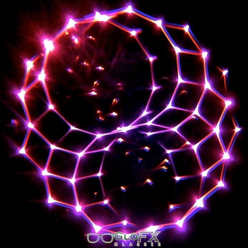 GloFX Kaleidoscope Glasses - Clear - Rainbow
