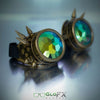 GloFX Kaleidoscope Goggles - Brass Spike - Rainbow Fractal