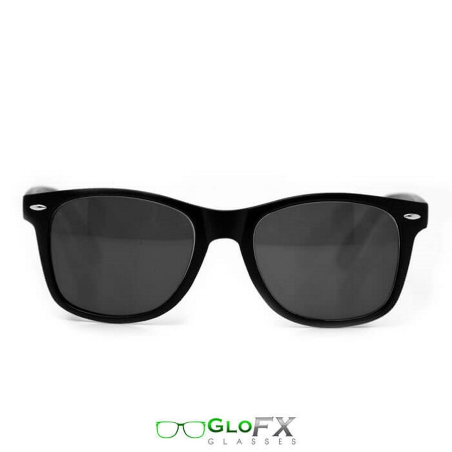 GloFX Ultimate Diffraction Glasses - Matte Black - Emerald Tinted