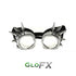 GloFX Diffraction Goggles - Chrome Spike - Clear