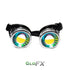 GloFX Kaleidoscope Goggles - Chrome - Rainbow Wormhole
