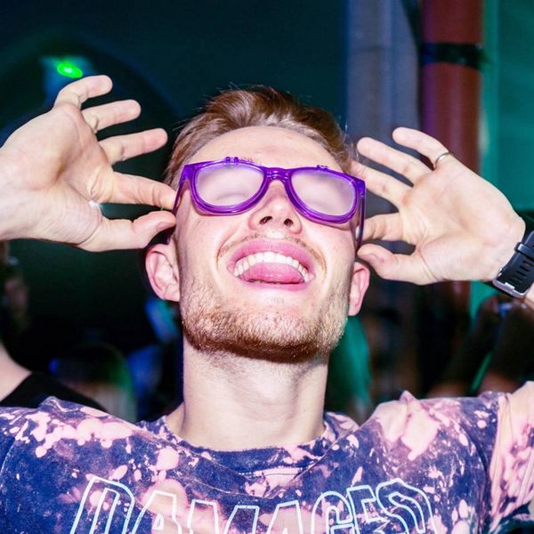 GloFX Matrix Diffraction Glasses - Transparent purple
