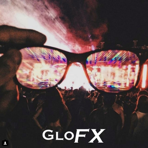 GloFX Ultimate Diffraction Glasses - Matte Black - Emerald Tinted