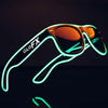 GloFX Black Sunglasses with Green Luminescence