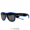 GloFX Black Sunglasses with Blue Luminescence