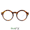 GloFX Round Tortoise Shell Diffraction Glasses - Clear