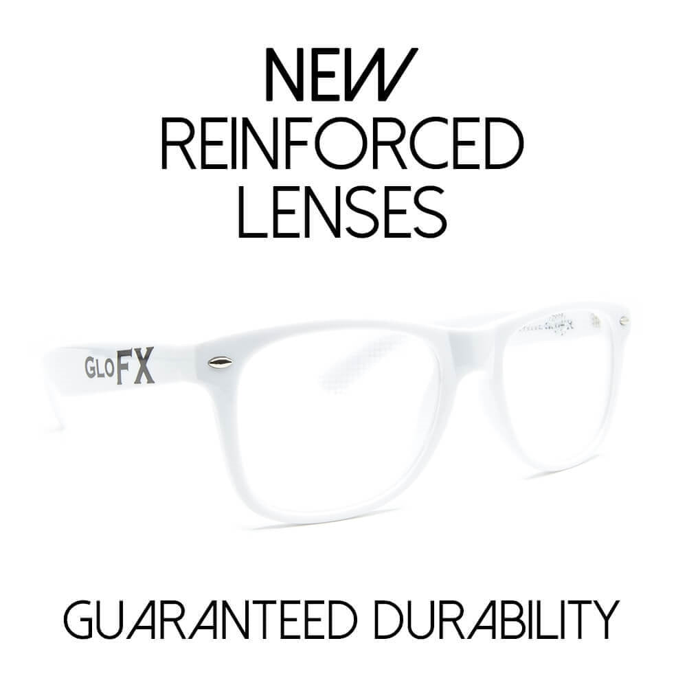 GloFX Heart Effect Diffraction Glasses – White