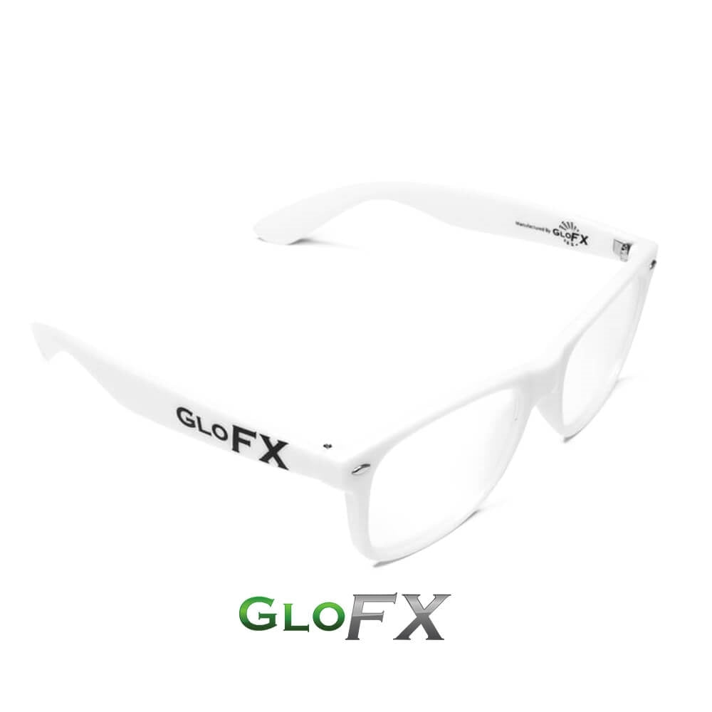 GloFX Heart Effect Diffraction Glasses – White
