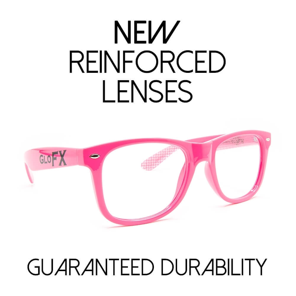 GloFX Heart Effect Diffraction Glasses – Pink