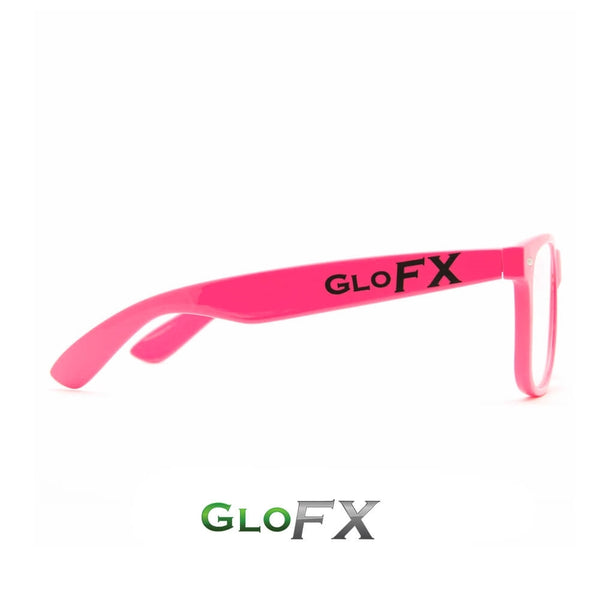 GloFX Heart Effect Diffraction Glasses – Pink