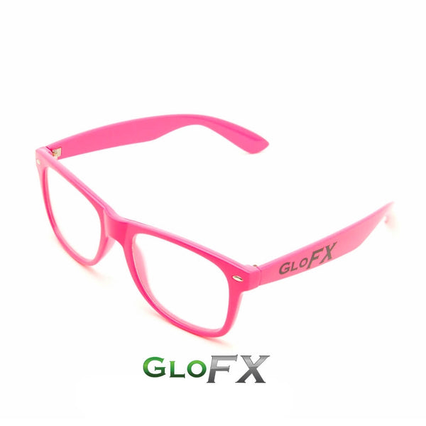 GloFX Heart Effect Diffraction Glasses – Pink