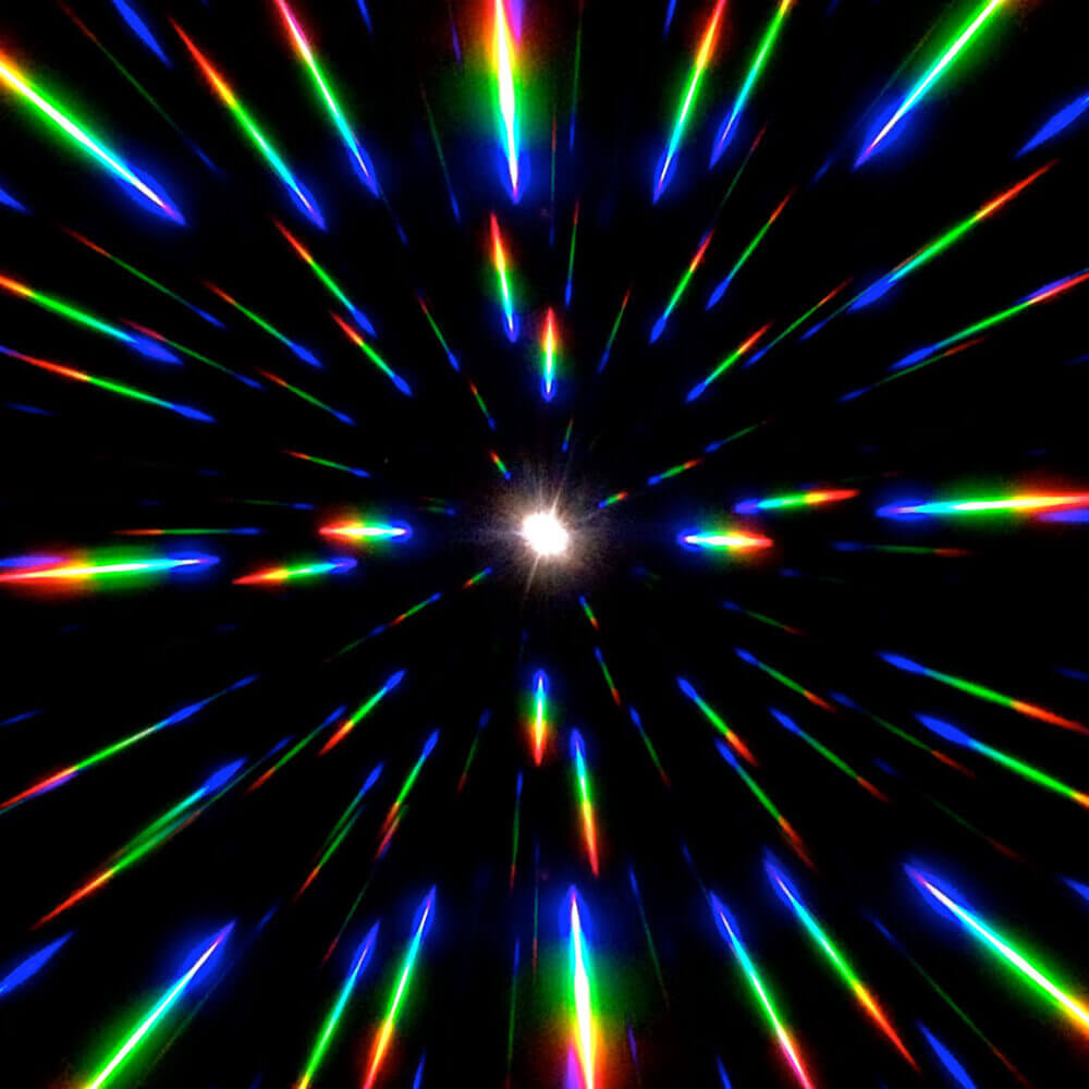 GloFX Diffraction Glasses - Black - Blue Mirror