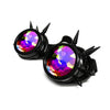 GloFX Kaleidoscope Goggles - Black Spike - Rainbow Fractal