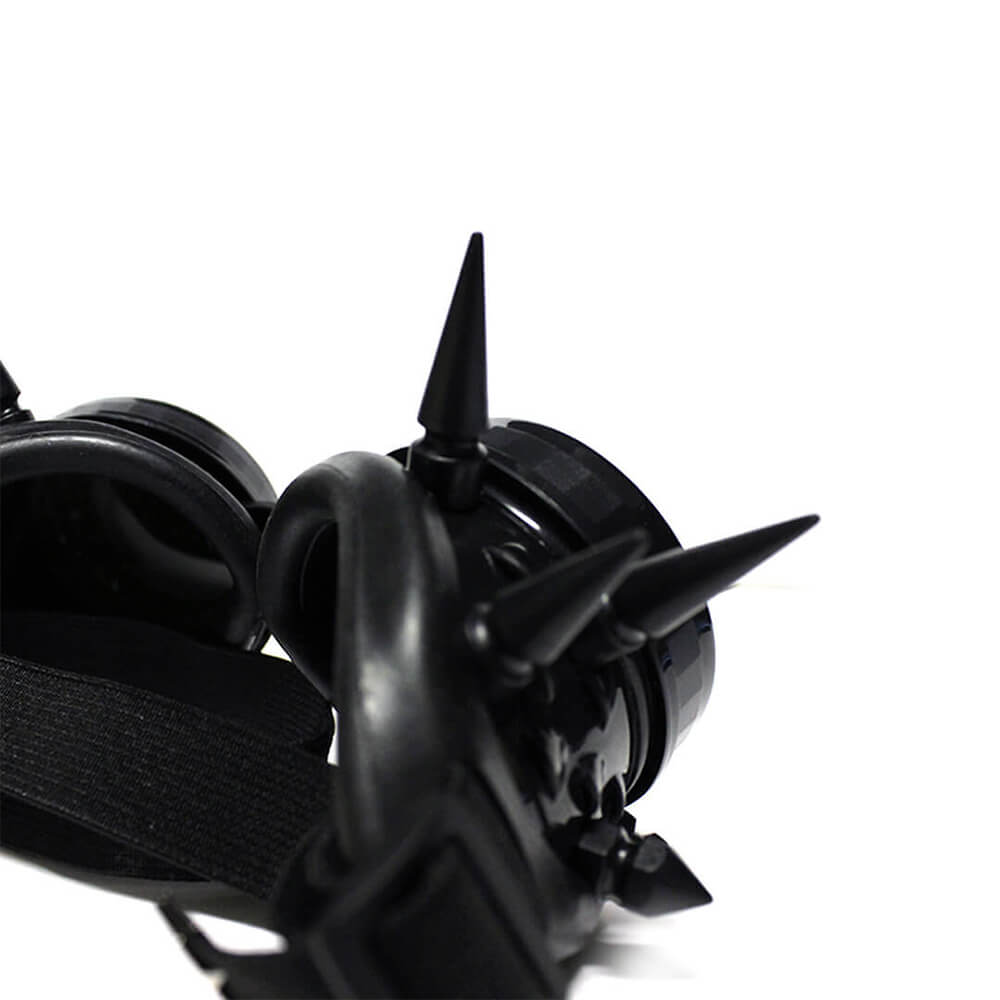 GloFX Kaleidoscope Goggles - Black Spike - Rainbow Fractal
