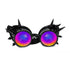 GloFX Kaleidoscope Goggles - Black Spike - Rainbow Fractal