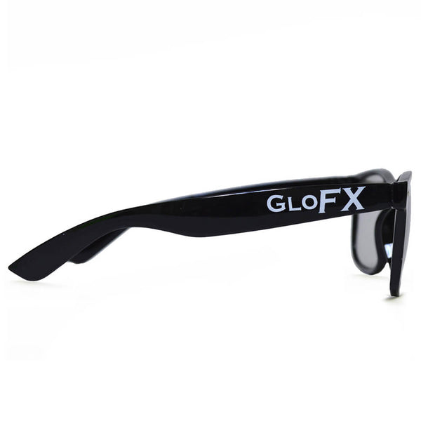 GloFX Diffraction Glasses - Black - Silver Mirror
