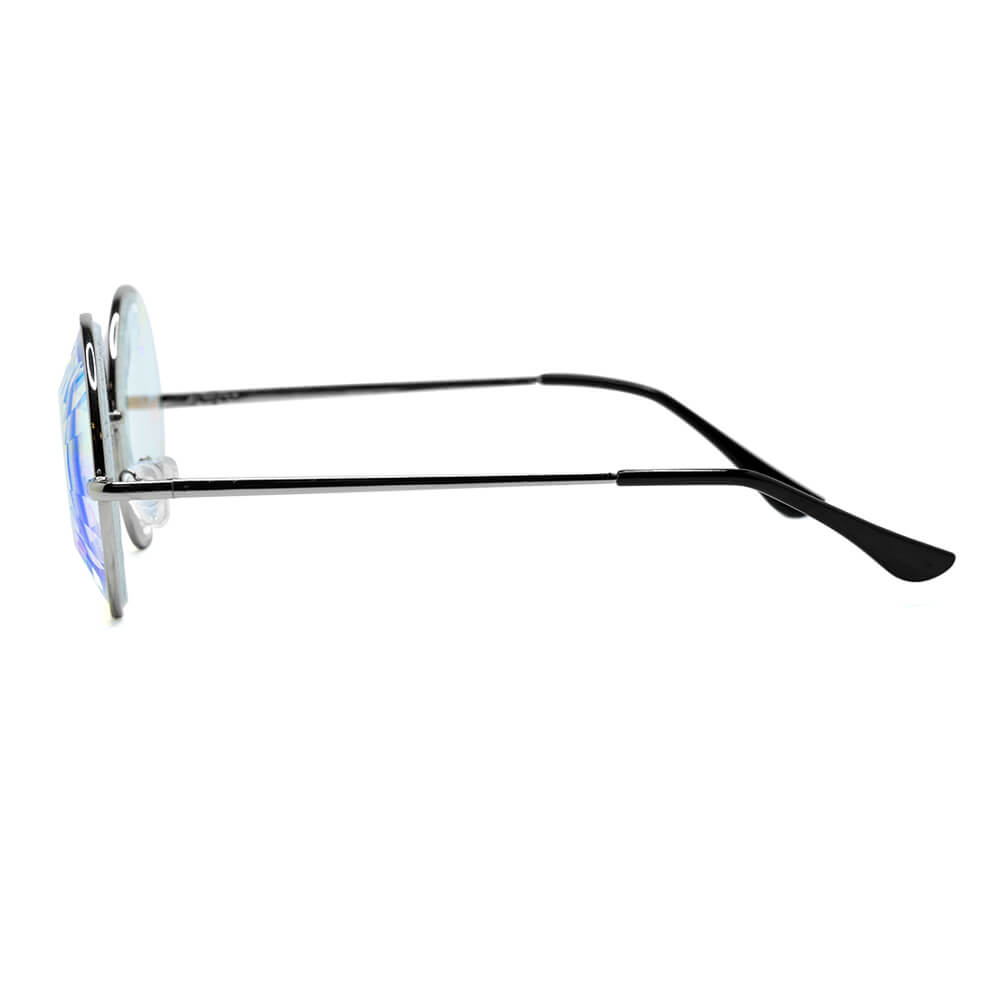 GloFX Imagine Kaleidoscope Glasses - Silver - Wormhole