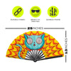 GloFX Festival Folding Fan - Trippy Kitty