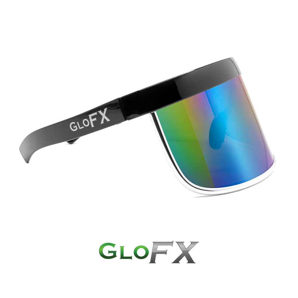 GloFX Galactic Invader Diffraction Visor – Rainbow Gradient