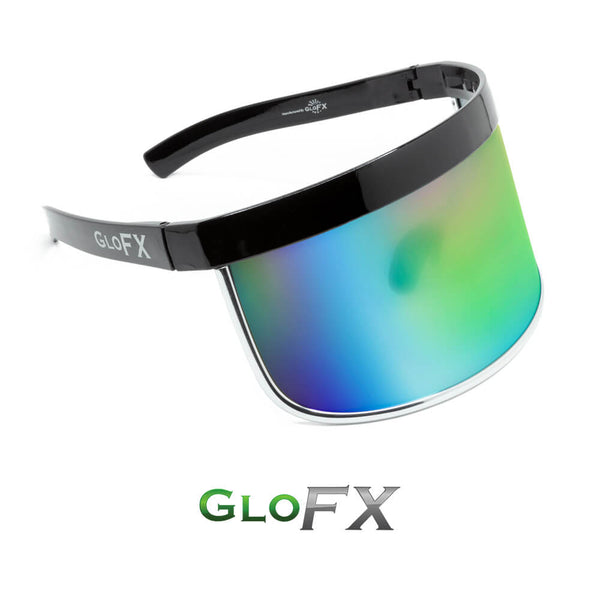 GloFX Galactic Invader Sunglasses Visor - Rainbow Gradient
