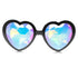 GloFX Heart Shaped Kaleidoscope Glasses - Black