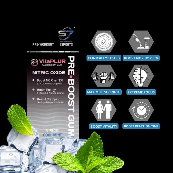 VitaPlur Cool Mint Pre-Workout E-Boost Gum